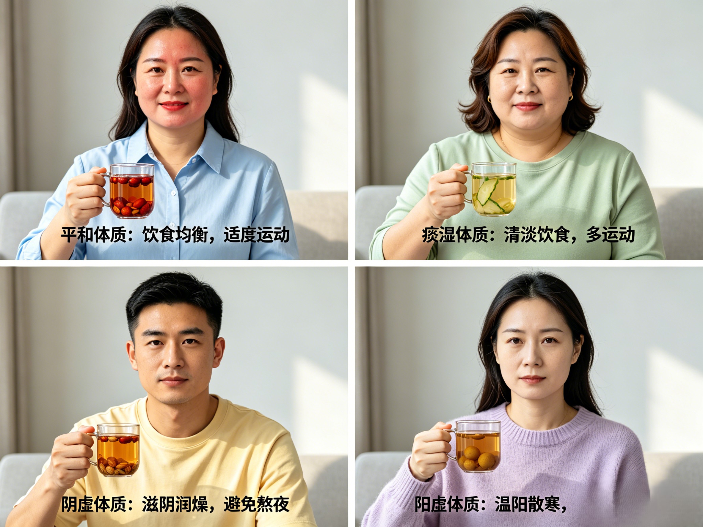 不同体质辨别与养生要点